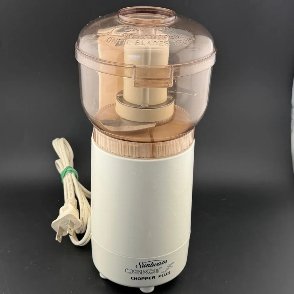 Sunbeam Oskar Jr Chopper Plus-Food Processor, Model 14131, White 210W, WORKS